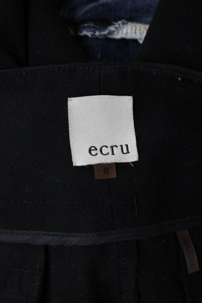 Ecru Womens Dress Pants Black Zip Size 6