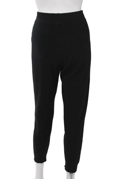 Ann Taylor Womens Jogger Sweatpants Black Drawstring Size S
