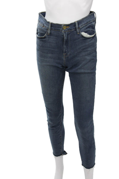 Frame Denim Womens Dark Blue Cropped Ankle Skinny Jeans Size 29
