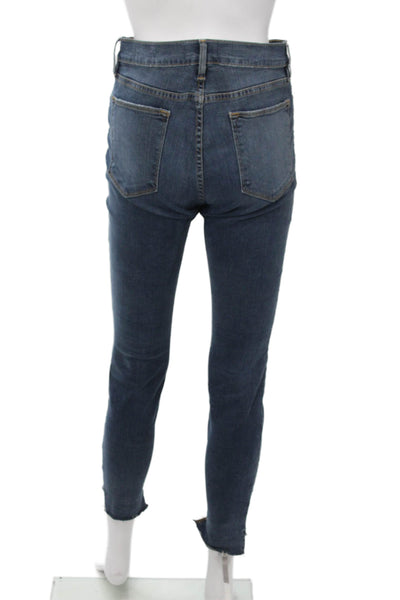 Frame Denim Womens Dark Blue Cropped Ankle Skinny Jeans Size 29