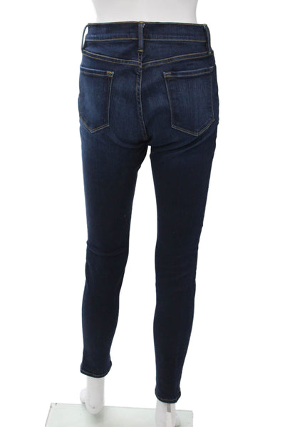 Frame Womens Skinny Ankle High Rise Dark Blue Jeans Size 29