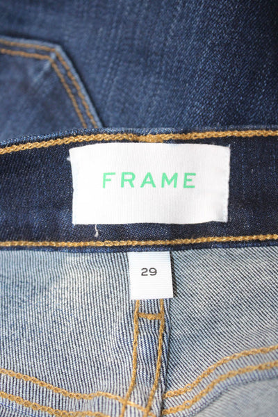 Frame Womens Skinny Ankle High Rise Dark Blue Jeans Size 29