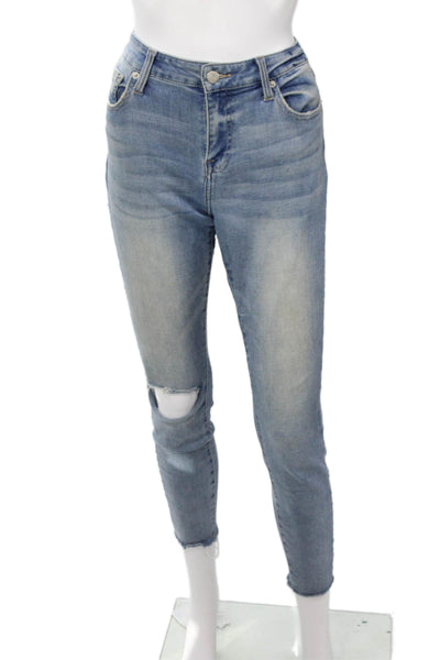 Pistola Women Skinny Cropped Ankle Jeans Blue High Rise Size 28