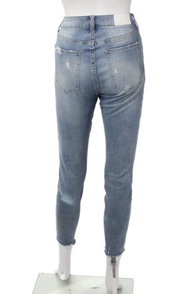 Pistola Women Skinny Cropped Ankle Jeans Blue High Rise Size 28