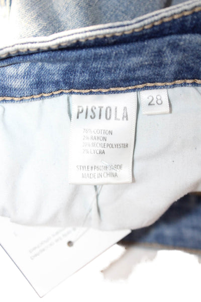 Pistola Women Skinny Cropped Ankle Jeans Blue High Rise Size 28