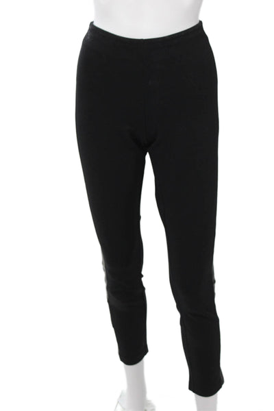J Crew Womens Cropped Ankle Pants Black Zip Size 8