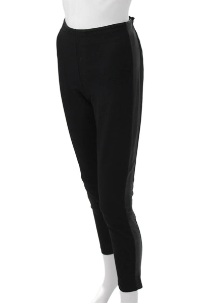 J Crew Womens Cropped Ankle Pants Black Zip Size 8