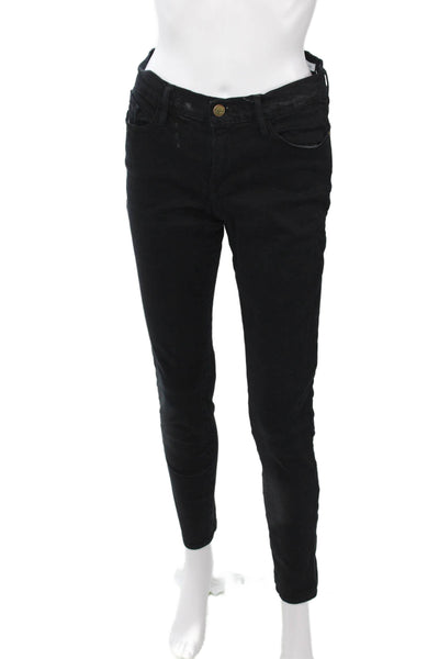 Frame Denim Womens Black Skinny Ankle Jeans Size 29
