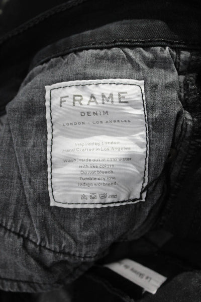 Frame Denim Womens Black Skinny Ankle Jeans Size 29