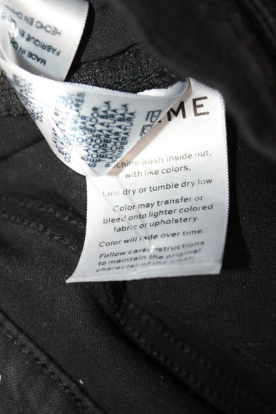 Frame Womens Ankle Skinny Black Jeans High Rise Button Fly Size 28