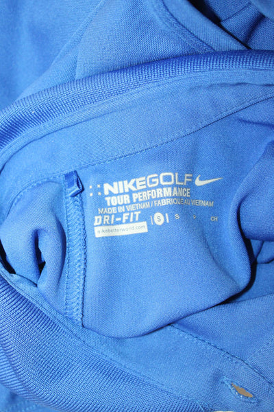 Nike Golf Women Basic Sleeveless Collared Polo Blue 100% Linen Size S