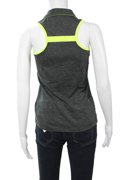Nike Golf Women Sleeveless Polo Tank Collared Dark Gray Polyester Size S