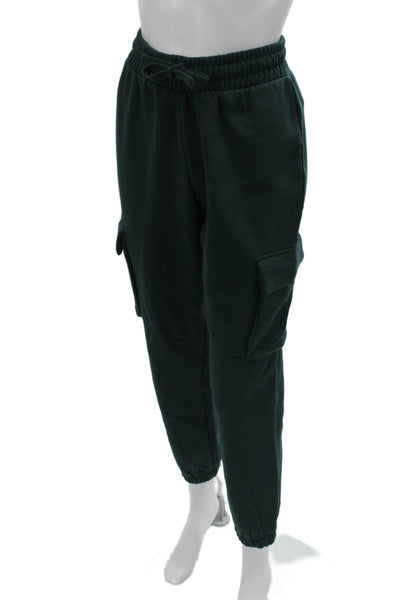 Zara Mens Cargo Jogger Pants Army Green Drawstring Size S
