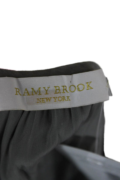 Ramy Brook Women Tank Basic Gray 100% Cotton Sleeveless Round Neck Size S