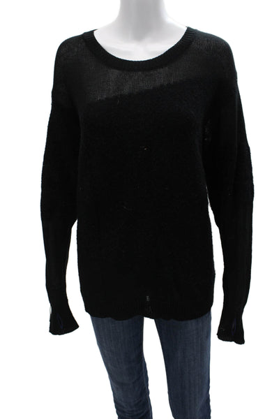 One Teaspoon Unisex Black Cotton Blend Pullover Sweater Grunge Size M