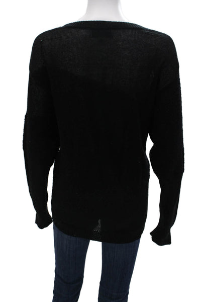 One Teaspoon Unisex Black Cotton Blend Pullover Sweater Grunge Size M