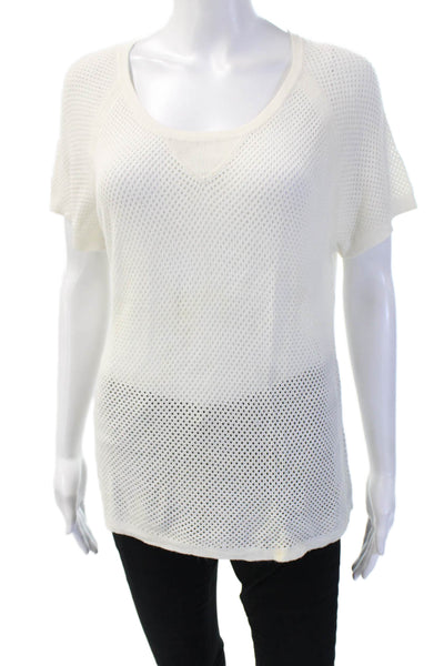 Rag & Bone Jean Womens White Basic Short Sleeve T Shirt Round Neck Size S
