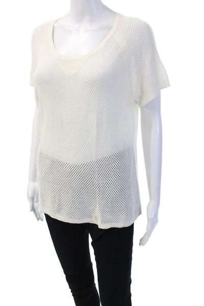 Rag & Bone Jean Womens White Basic Short Sleeve T Shirt Round Neck Size S