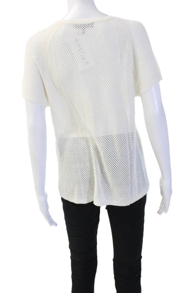Rag & Bone Jean Womens White Basic Short Sleeve T Shirt Round Neck Size S