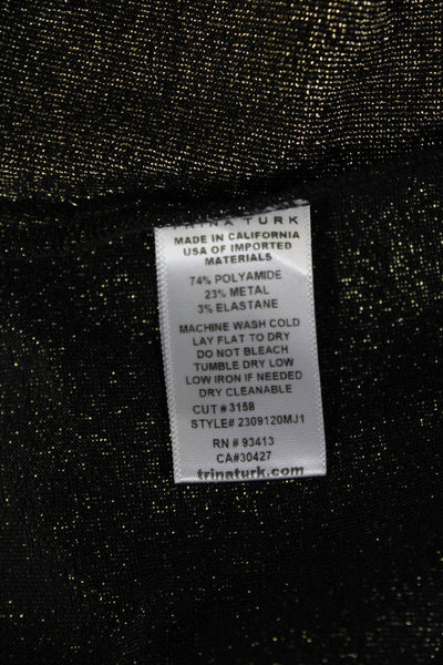 Trina Turk Women Sleeveless Black Tank Top Designer Size S
