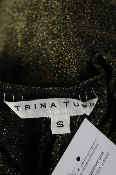 Trina Turk Women Sleeveless Black Tank Top Designer Size S