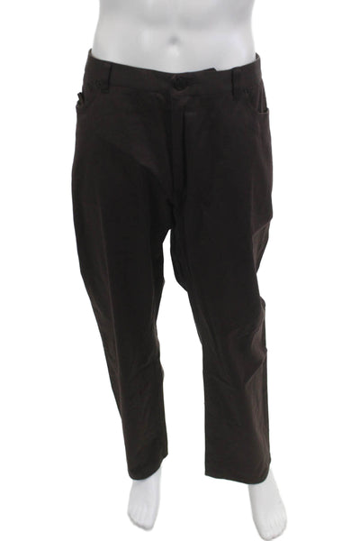 Ermenegildo Zegna Mens Dress Pants Brown Big and Tall Size 62