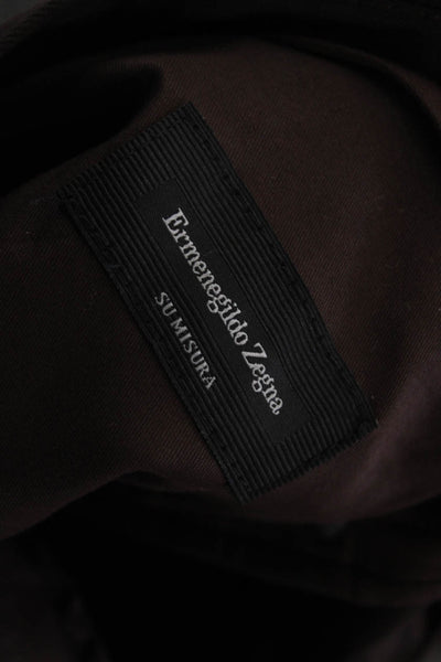 Ermenegildo Zegna Mens Dress Pants Brown Big and Tall Size 62