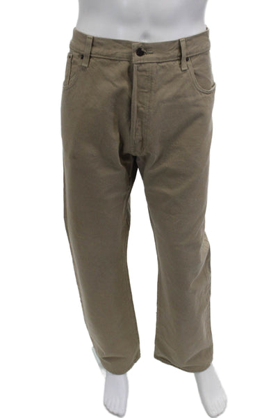 Levis Mens Chino Pants Beige Button 100% Cotton Big & Tall Size 40