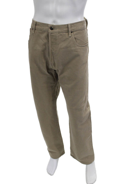 Levis Mens Chino Pants Beige Button 100% Cotton Big & Tall Size 40