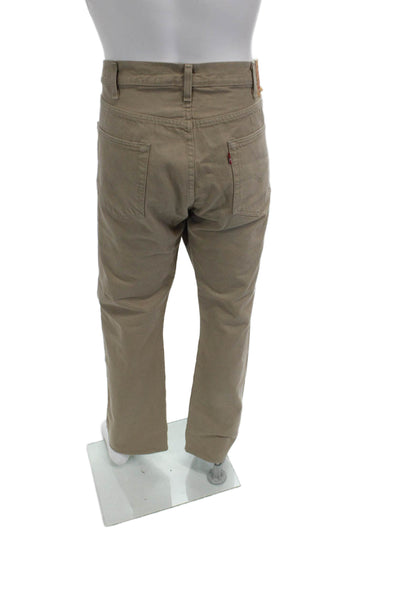 Levis Mens Chino Pants Beige Button 100% Cotton Big & Tall Size 40
