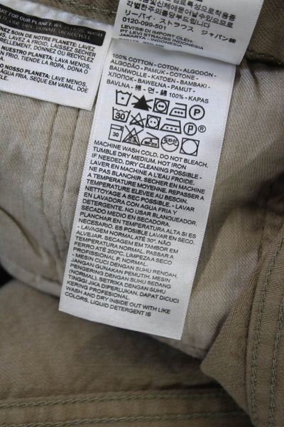 Levis Mens Chino Pants Beige Button 100% Cotton Big & Tall Size 40