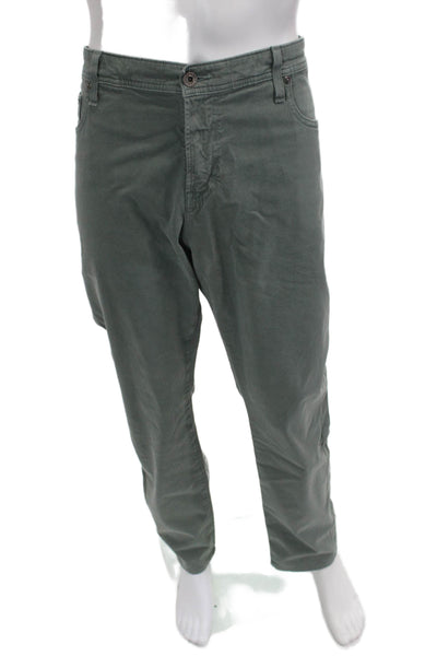AG Adriano Goldschmied Mens Green Chinos Size 40