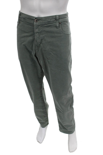 AG Adriano Goldschmied Mens Green Chinos Size 40
