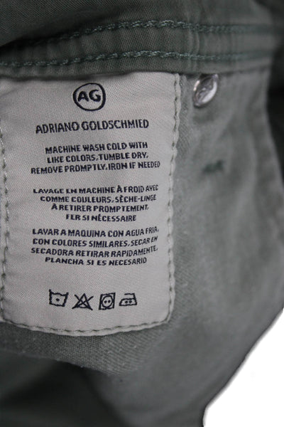 AG Adriano Goldschmied Mens Green Chinos Size 40