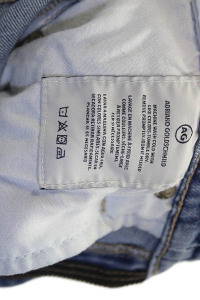 AG Womens Ankle Cropped Jeans Blue Mid Rise Button Fly Size 25