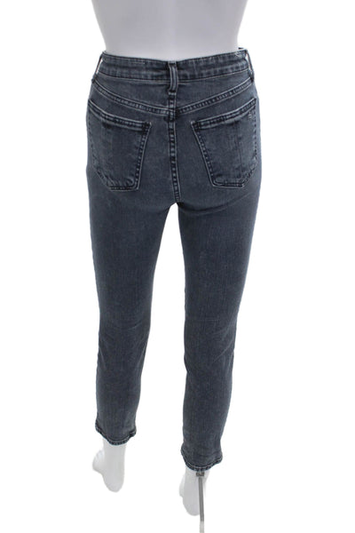 Rag & Bone Womens Ankle Cropped Skinny Jeans Dark Gray Mid-Rise Size 23