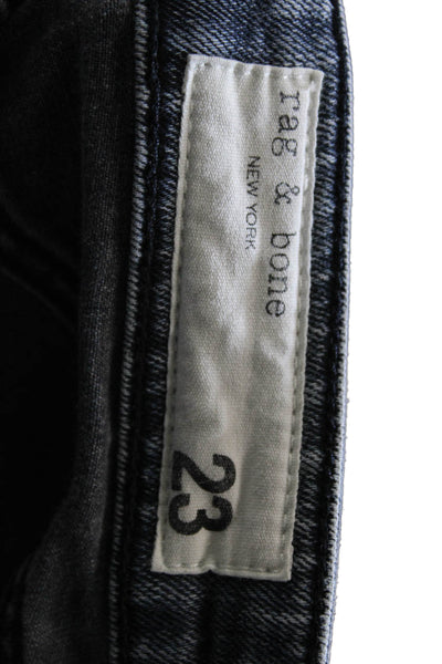 Rag & Bone Womens Ankle Cropped Skinny Jeans Dark Gray Mid-Rise Size 23