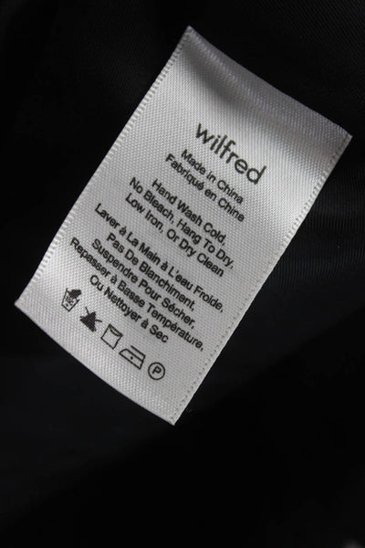 Wilfred Women A-Line Mini Skirt Black Polyester Short Size 2