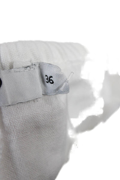 NA-KD Unisex White Floral Drawstring Beach Shorts Cotton Linen Size 36