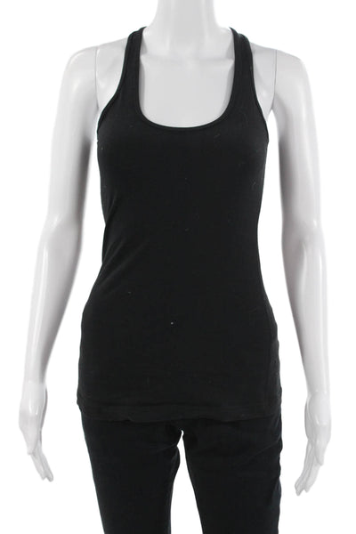 Lululemon Women Black Basic Sleeveless Tank Round Neck Nylon Blend Size 4