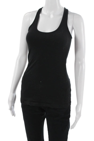 Lululemon Women Black Basic Sleeveless Tank Round Neck Nylon Blend Size 4