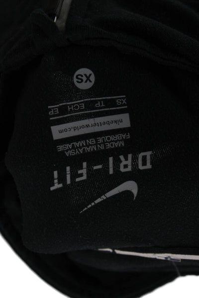 Nike Womens Black Mock Neck Long Sleeve Zip Jacket Size XS