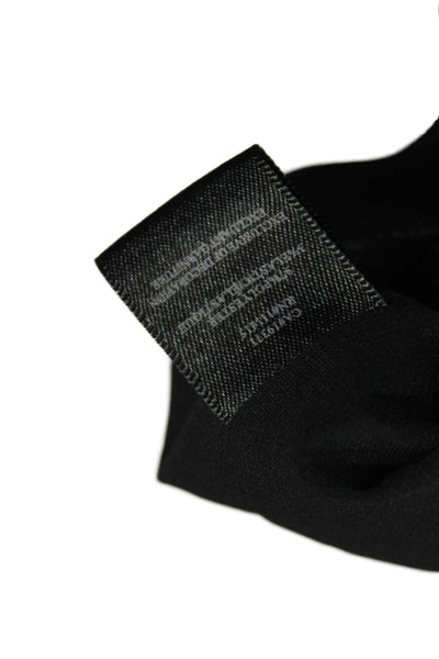 Robbi & Nikki Womens High Neck Sleeveless Cotton Tank Black Drawstring Size XS