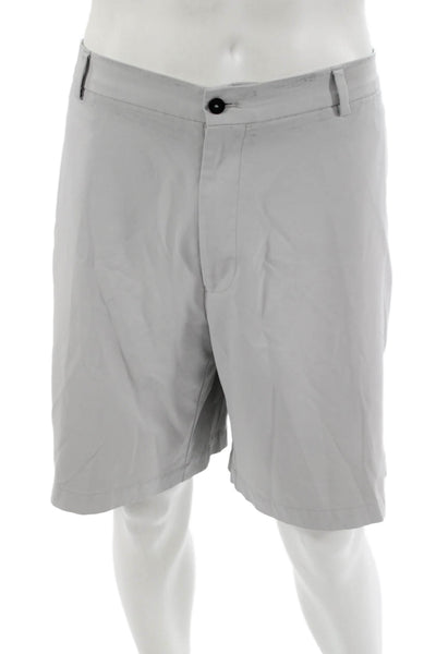 Peter Millar Mens Gray Chino Shorts Polyester Big And Tall Size 42