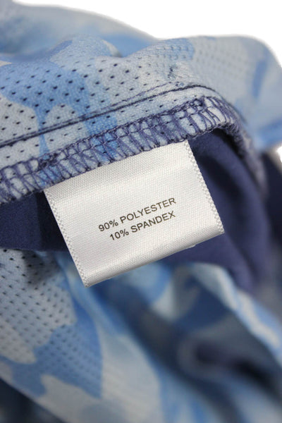 Peter Millar Mens Bermuda Shorts Dark Blue Camouflage Polyester Spandex Size 42
