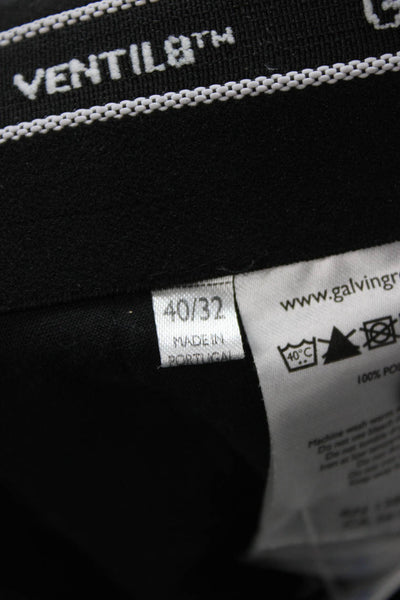 Galvin Green Mens Dress Pants Dark Gray Polyester Big & Tall Inseam 32 Size 40