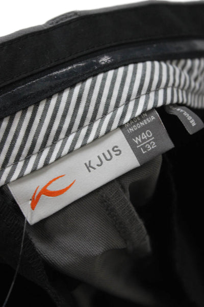 Kjus Men Dress Pants Gray Button Closure Size 40