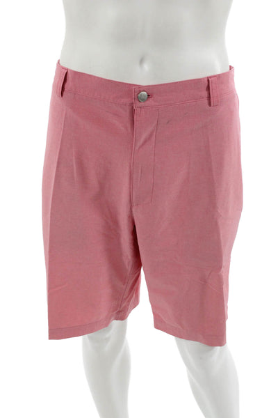Peter Millar Mens Chino Shorts Pink Button Size 42