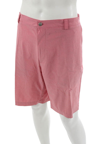 Peter Millar Mens Chino Shorts Pink Button Size 42