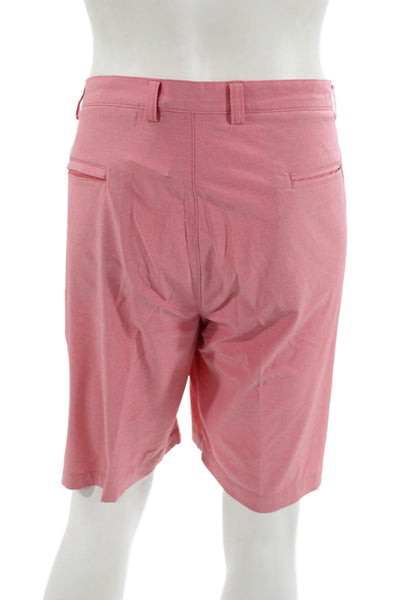 Peter Millar Mens Chino Shorts Pink Button Size 42